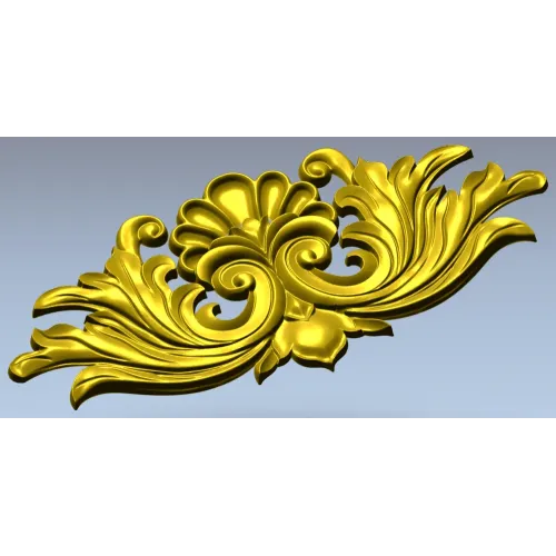 Acanthus Shell Cartouche STL for CNC