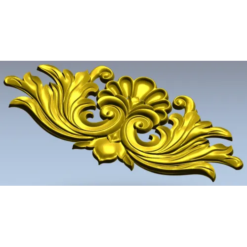 Acanthus Shell Cartouche STL for CNC