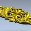 Acanthus Shell Cartouche STL for CNC