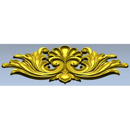 Acanthus Shell Cartouche STL for CNC