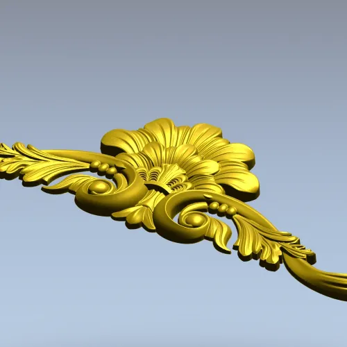 Рокайльный картуш в высоком барельефе - 3D модель STL для ЧПУ