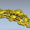 Baroque Twin-Lion Cartouche - STL model for CNC