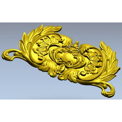 Baroque Acanthus Cartouche - STL 3D Model for CNC Router