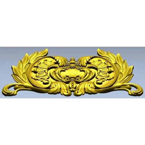 Baroque Acanthus Cartouche - STL 3D Model for CNC Router