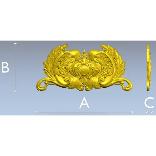 Baroque Acanthus Cartouche - STL 3D Model for CNC Router