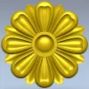 Classic Floral Rosette STL for CNC Milling