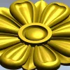 Classic Floral Rosette STL for CNC Milling