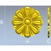 Classic Floral Rosette STL for CNC Milling