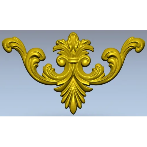 Baroque Acanthus Cartouche - STL 3D model for CNC carving