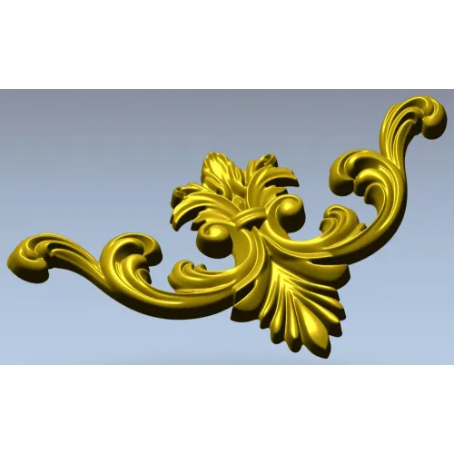 Baroque Acanthus Cartouche - STL 3D model for CNC carving