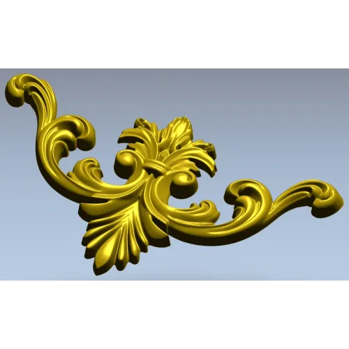 Baroque Acanthus Cartouche - STL 3D model for CNC carving