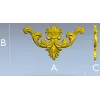 Baroque Acanthus Cartouche - STL 3D model for CNC carving