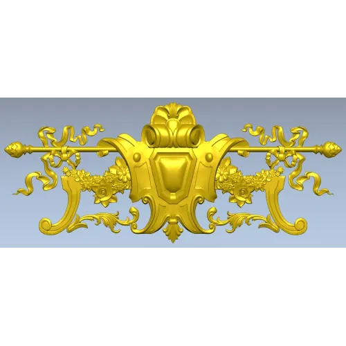 Baroque Cartouche 3D STL for CNC Router