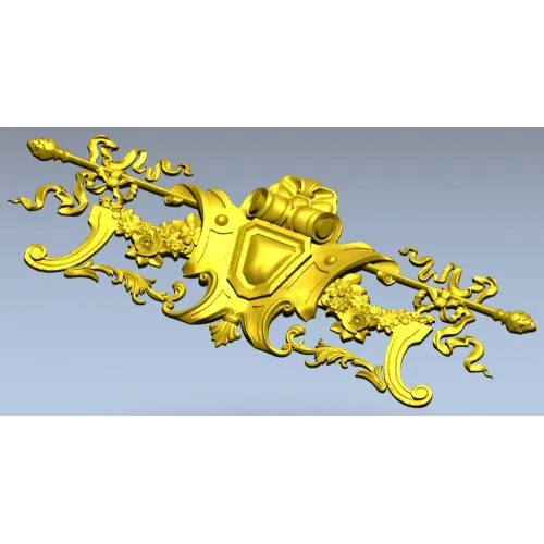 Baroque Cartouche 3D STL for CNC Router