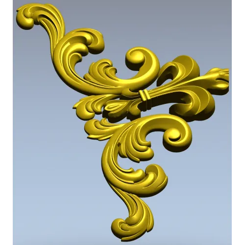 Baroque Acanthus Corner STL