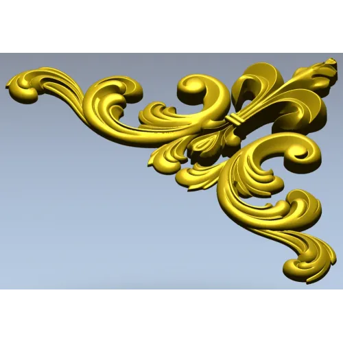 Baroque Acanthus Corner STL