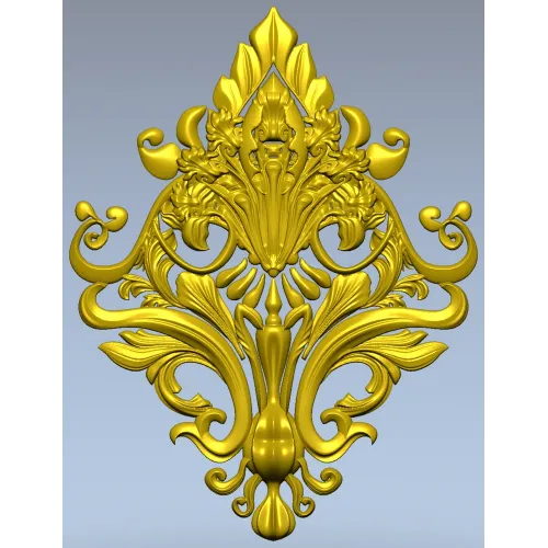 Барочный ромбовидный картуш - 3D модель STL для ЧПУ