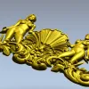 Shell Maidens Cartouche - STL 3D model for CNC milling