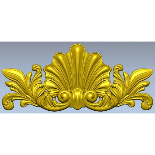 Shell & Acanthus Central Ornament - 3D STL for CNC
