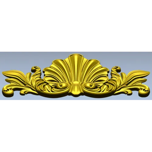 Shell & Acanthus Central Ornament - 3D STL for CNC