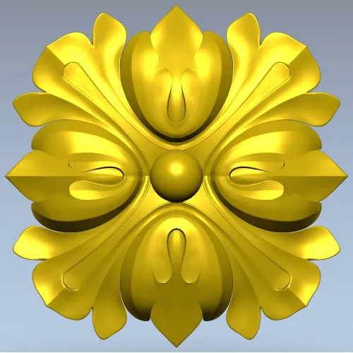 Флоральный медальон - 3D модель STL для ЧПУ