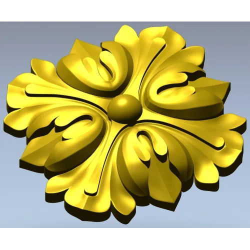 Флоральный медальон - 3D модель STL для ЧПУ
