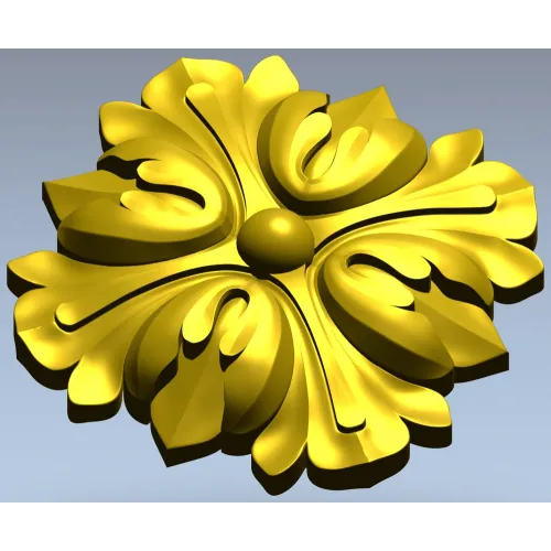 Флоральный медальон - 3D модель STL для ЧПУ