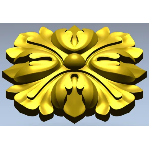 Флоральный медальон - 3D модель STL для ЧПУ