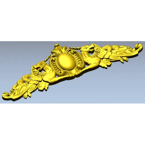 Грифонный картуш с медальоном - 3D модель STL для ЧПУ