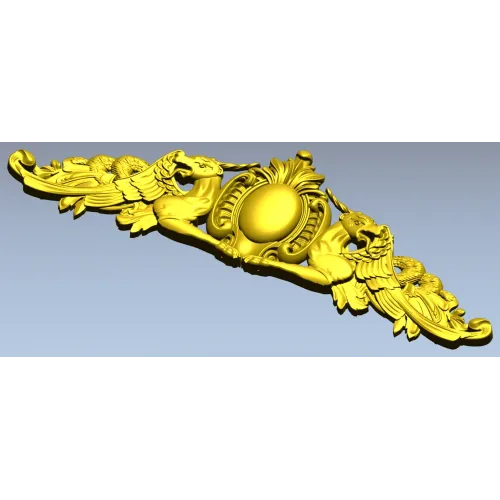 Грифонный картуш с медальоном - 3D модель STL для ЧПУ