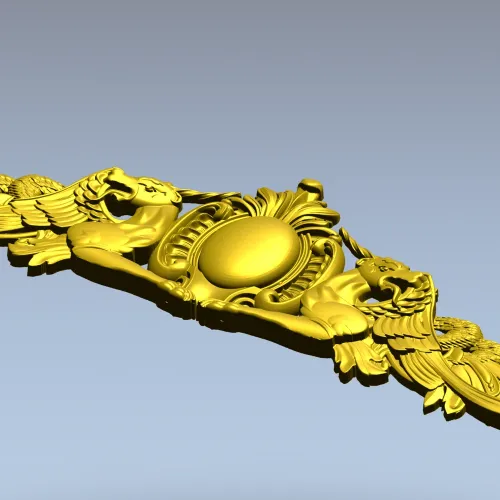 Грифонный картуш с медальоном - 3D модель STL для ЧПУ