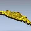 Рокайльный картуш в виде аканта - STL модель для ЧПУ