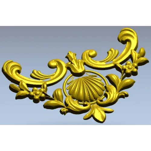 Угловой картуш с раковиной - 3D модель STL для ЧПУ
