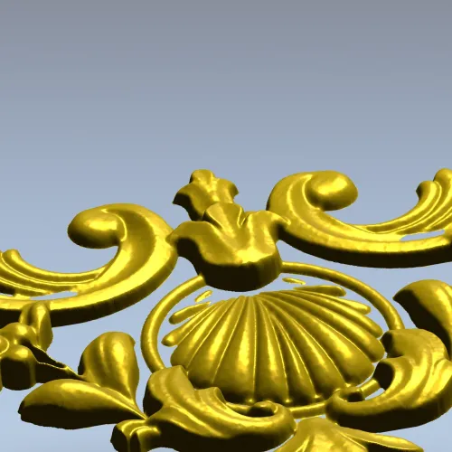 Угловой картуш с раковиной - 3D модель STL для ЧПУ