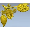 Угловой растительный декор "Лесная шишка" - 3D модель STL для ЧПУ