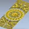 Декоративная панель с розеткой - STL модель для ЧПУ