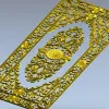 Декоративная панель с овальным медальоном - STL для ЧПУ