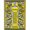Вертикальная декоративная панель "Колонна и дельфины" - STL для ЧПУ