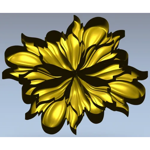 Ornate Floral Rosette - STL 3D Model for CNC Carving