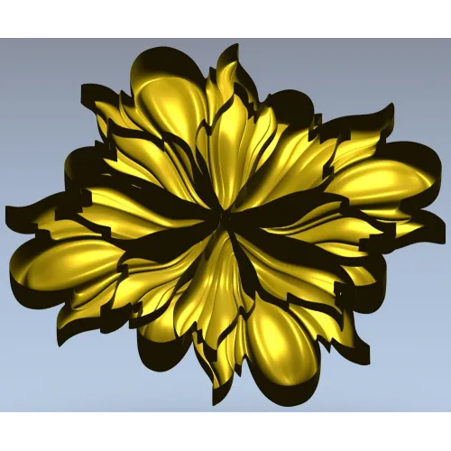 Ornate Floral Rosette - STL 3D Model for CNC Carving