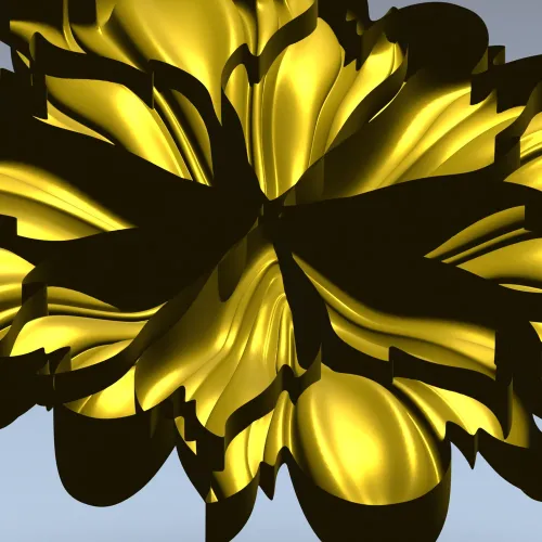 Ornate Floral Rosette - STL 3D Model for CNC Carving