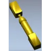 Мебельная ножка с рельефной "ананасной" вставкой - STL для ЧПУ