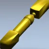 Мебельная ножка с рельефной "ананасной" вставкой - STL для ЧПУ