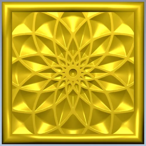 Golden Mandala Panel