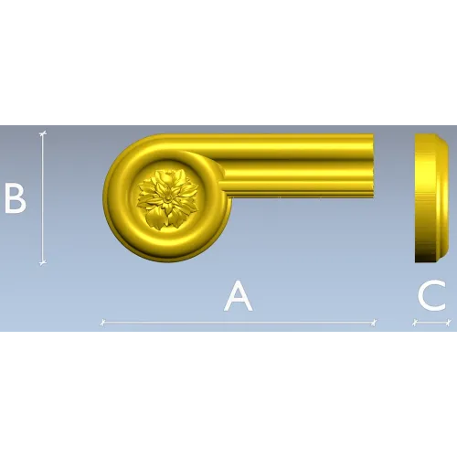 Florentine Rosette - STL 3D model for CNC