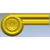 Fluted Rosette Terminal - STL 3D model for CNC