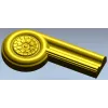 Fluted Rosette Terminal - STL 3D model for CNC