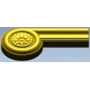 Fluted Rosette Terminal - STL 3D model for CNC