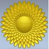 Sunburst Rosette 3D STL for CNC