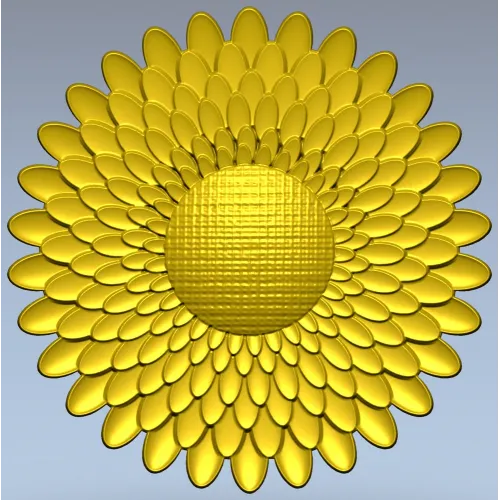 Sunburst Rosette 3D STL for CNC